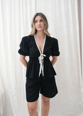 Blusa Arboleda Negro/Ivory