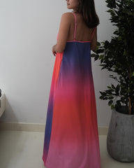 Vestido largo rosada degrade