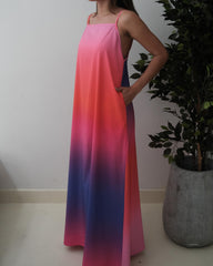 Vestido largo rosada degrade