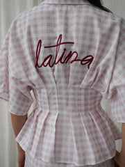 Set Gaviota Cuadros Rosado