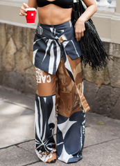 Pantalón Bota Ancha Para Llevar + Sobre Puesto Capuchino