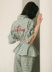 Camisera Gaviota Cuadros Verde